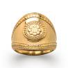 Bague Royale Chevalière Bombée Plaqué or 18 carats Bijou T50 à 60