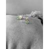 Boucles D'oreilles Puces Zirconium Vert Clair 3MM Argent 925/1000 Bijoux