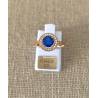 Bague Solitaire Pierre Bleu Zirconium Saphir Plaqué Or 750/000 Tailles 50 à 60