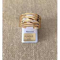 Bague Rangs Ajourés En Plaqué or 18 CARATS 750 Millièmes Tailles 50 à 60