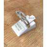 Bague Forme Tressée Microserti Oxyde Zirconium En Argent Massif 925/000 Rhodié