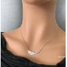 Collier Tendance "PLUME" Argent Massif Rhodié 925/1000 ZIRCONIUM