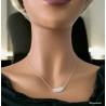 Collier Tendance "PLUME" Argent Massif Rhodié 925/1000 ZIRCONIUM
