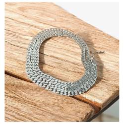 Chaîne 60CM x 4MM Maille Gourmette Argent Massif 925/1000