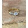Bague Cz Solitaire Plaqué Or 18 Carats 5 Microns T50 À T70 CHOIX