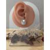Boucles d’oreilles chics en argent 925/000 avec perle d’eau douce naturelle