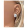 Boucles d’oreilles chics en argent 925/000 avec perle d’eau douce naturelle