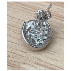 Boucles d’oreilles chics en argent 925/000 avec perle d’eau douce naturelle