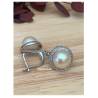 Boucles d’oreilles en argent 925/000 perle d’eau douce naturelle