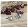 Boucles d’oreilles en argent 925/000 perle d’eau douce naturelle