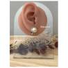 Boucles d’oreilles en argent 925/000 perle d’eau douce naturelle