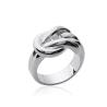 Bague Large Nœud Entrelacée En Argent Massif 925/1000 Tailles CHOIX