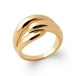 Bague Large Entrelacée En Plaqué or 18 CARATS 750/000 T50 à 60