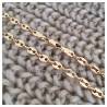 Chaîne Maille Grain de Café 50 cm x 6,5 mm Plaqué Or 18 carats MIXTE
