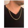 Chaîne Maille Grain de Café 50 cm x 6,5 mm Plaqué Or 18 carats MIXTE