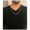 Chaîne Maille Grain de Café 50 cm x 6,5 mm Plaqué Or 18 carats MIXTE