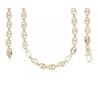 Chaîne Maille Grain de Café 45 cm x 6,5 mm Plaqué Or 18 carats Bijoux Femme