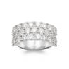 Bague Pavé Microserti Oxyde de Zirconium Argent Massif 925/000 T50 à T60