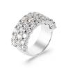 Bague Pavé Microserti Oxyde de Zirconium Argent Massif 925/000 T50 à T60