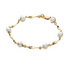 Bracelet Perles Blanches en...
