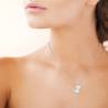 Collier Pendentif Chaton + Chaîne Argent Massif 925/000