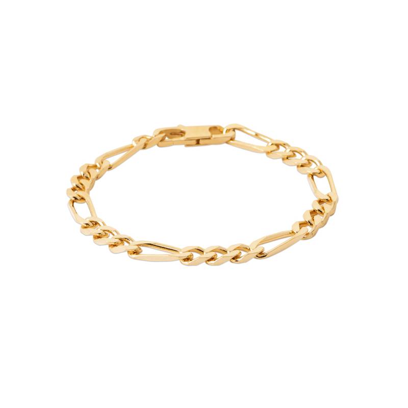 Bracelet Maille Figaro 6MM x 21CM Plaqué or 18 Carats