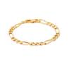 Bracelet Maille Figaro 6MM x 21CM Plaqué or 18 Carats