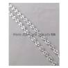 Chaîne Maille Grain De Café 50 cm x 4mm En Argent 925/1000