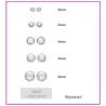 Boucles D'oreilles Zirconium Cristal Rond Argent Rhodié Tailles Au CHOIX