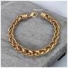 Bracelet Maille Palmier 19CM En Plaqué Or 18 Carats Bijoux Femme