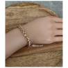Bracelet Maille Palmier 19CM En Plaqué Or 18 Carats Bijoux Femme