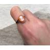 Bague Camée Rouge Et Plaqué or 18 Carats 750/000 Tailles Choix