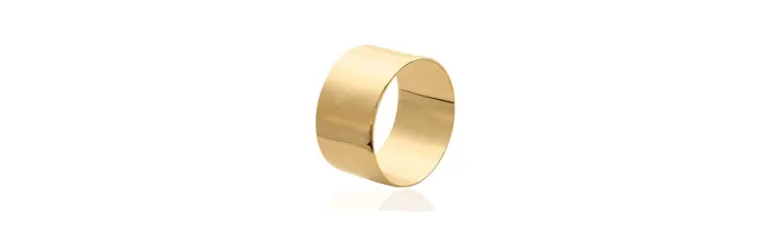 Bague Alliance Cylindre Plaqué or 18 CARATS 750/1000 T50 à T60