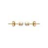 Boucles D'oreilles Perles de Majorque 4MM & Plaqué Or 18 Carats Beige Nacré