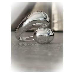 Bague Taille 50 PROMO Large Goutte d'eau Argent Massif 925/1000 Bijoux