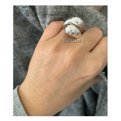Bague Taille 50 PROMO Large Goutte d'eau Argent Massif 925/1000 Bijoux