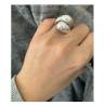 Bague Taille 50 PROMO Large Goutte d'eau Argent Massif 925/1000 Bijoux