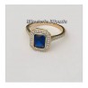 Bague CZ Saphirs ZIRCONIUM Plaqué or 18 Carats 5 Microns  Bijoux NEUF 