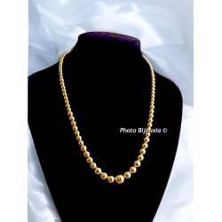 Collier Maille Boule En Chute 45CM En Plaqué Or 18 Carats