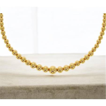 Collier Maille Boule En Chute 45CM En Plaqué Or 18 Carats