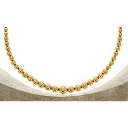 Collier Maille Boule En Chute 45CM En Plaqué Or 18 Carats