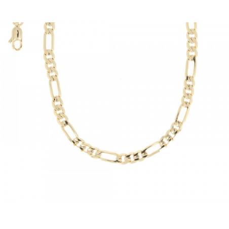 Chaîne Maille Figaro 50cm X 4,7MM En Plaqué Or 18 carats NEUF Bijoux Homme