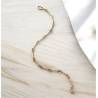 Bracelet Alternance Grain de Café 20CM En Plaqué Or 18 carats Bijoux NEUF