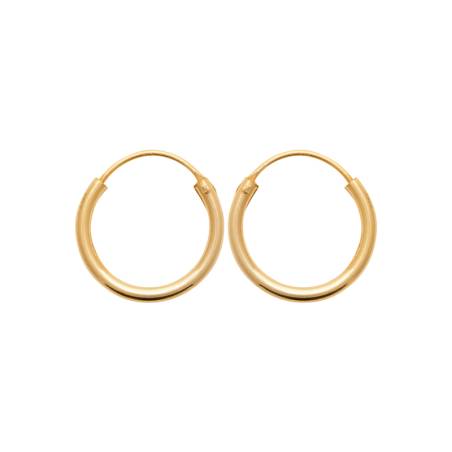 Petites Créoles Diamètre 1,6CM En Plaqué or 18 Carats 750/1000 MIXTE