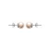 Boucles D'oreilles Perle Beige Nacré Majorque 8MM Argent Massif 925/000