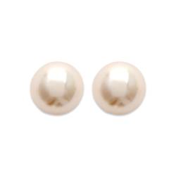 Boucles D'oreilles Perle Beige Nacré Majorque 6MM Argent Massif 925/000