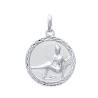 Pendentif Médaille Signe Zodiaque VIERGE Argent Massif 925/1000