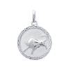 Pendentif Médaille Signe Zodiaque Taureau Argent Massif 925/1000