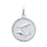 Pendentif Médaille Signe Zodiaque POISSON Argent Massif 925/1000