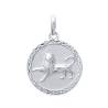 Pendentif Médaille Signe Zodiaque LION Argent Massif 925/1000
